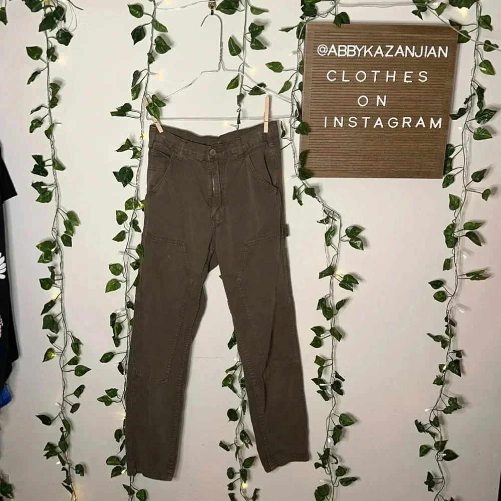 Brandy Melville John Galt Cargo Pants Khaki Green